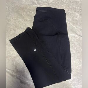 Womens Lululemon Speed Up Crop 21" Black Size 8 Leggings Tights